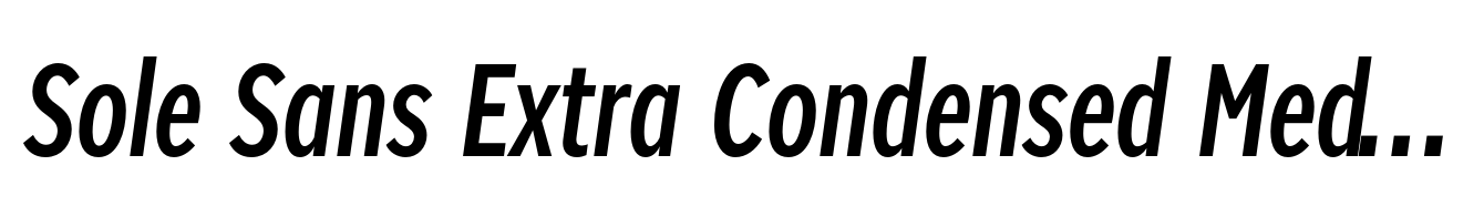 Sole Sans Extra Condensed Medium Italic